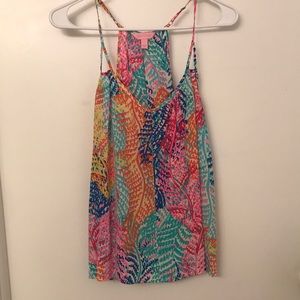 Lilly Pulitzer Electric Feel Silk Tank sz LARGE